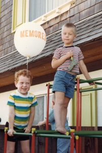 kids on climbing frame