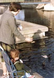 feeding ducks