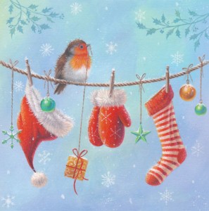 Christmas card robin